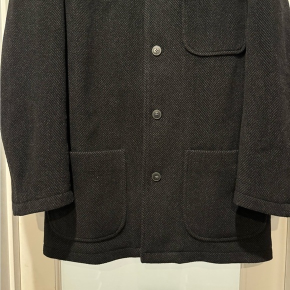 Men’s Wool Blend Herringbone Shacket Coat North 44 Degrees Size M Charcoal Gray - Picture 7 of 16